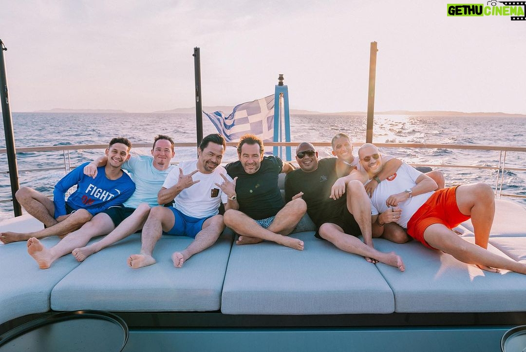 Manny Pacquiao Instagram - Thank you Costas and your wife Suzana for the hospitality on their yacht, GECO. #XM 🛥️ 🇬🇷
