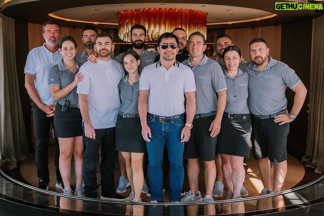 Manny Pacquiao Instagram - Thank you Costas and your wife Suzana for the hospitality on their yacht, GECO. #XM 🛥️ 🇬🇷