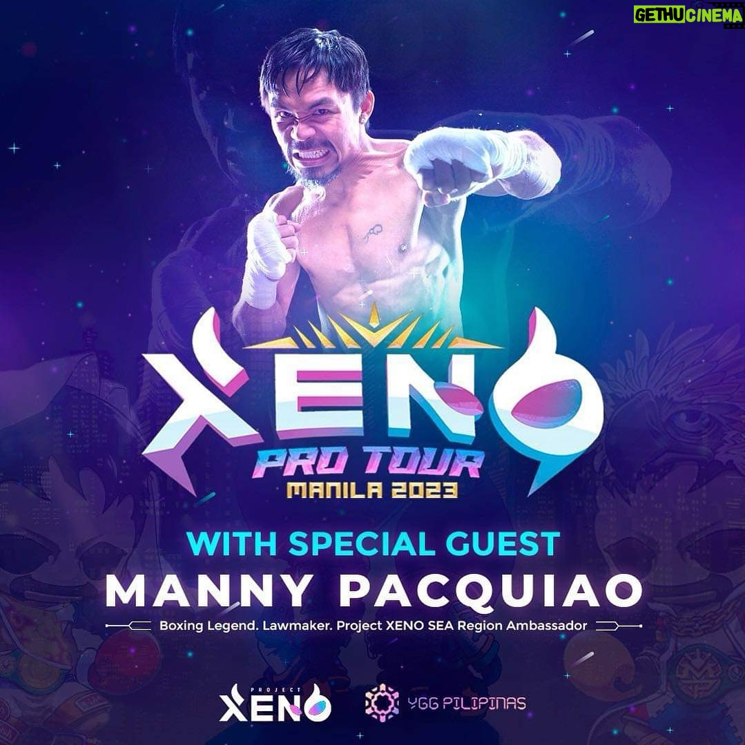 Manny Pacquiao Instagram - On November 25, Saturday, I’ll be at the Samsung Hall in BGC, Taguig, to join the first-ever XENO Pro Tour. Join me as I join Web 3 gaming history. This is an offline esports tournament for the hit PvP game, Project XENO, for which I’m the SEA Region Ambassador! Couldn’t be prouder for the Philippines as a Web3 gaming hub. Tara, laban? See you on #XPTManila2023! #XENO #Web3 #MannyPacquiao