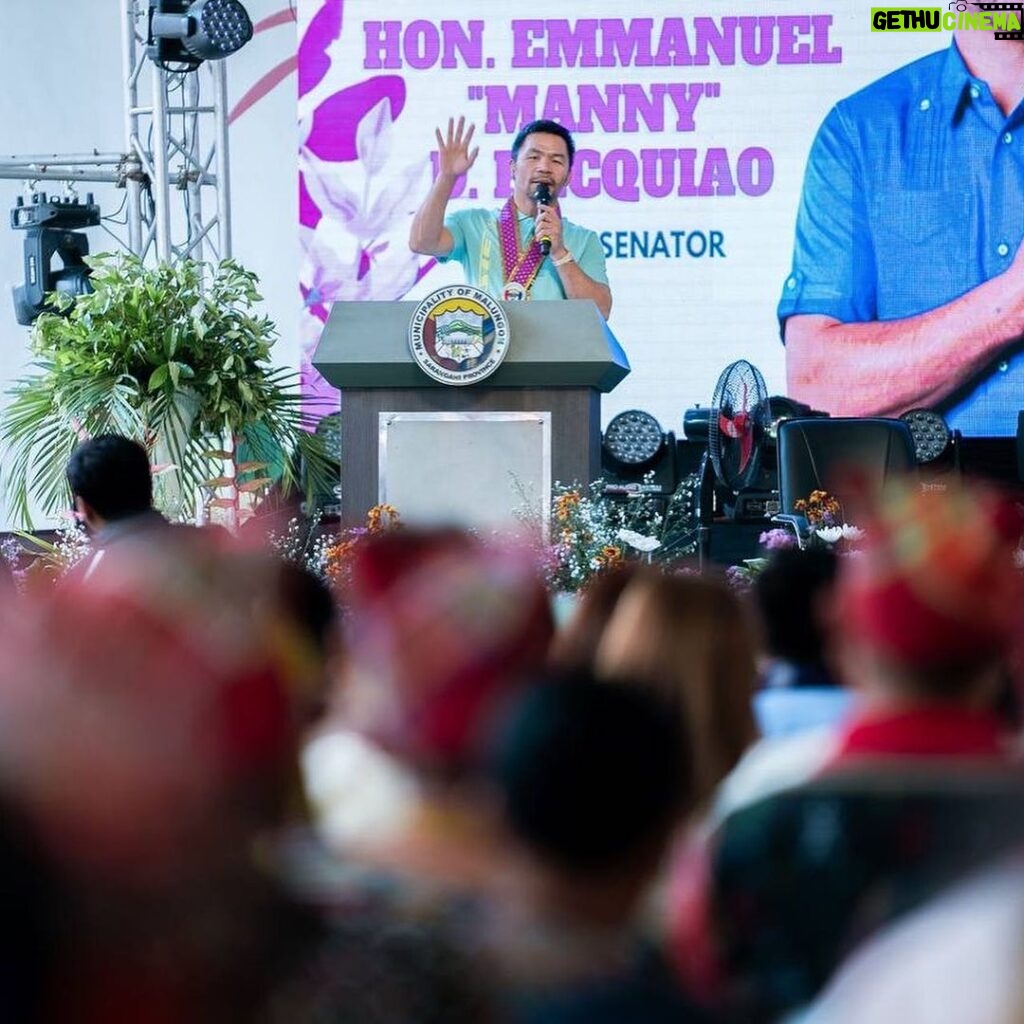 Manny Pacquiao Instagram - Happy 54th Foundation Anniversary to the Municipality of Malungon in Sarangani Province, my beloved home! Congratulations, Mayor Tessa Constantino and all Malungonians. Let us remember that our families are the gems, the true treasures amidst the rolling hills. We will keep upholding unity and cooperation as we achieve greater progress for our community. #SubidaMalungon #SaranganiProvince