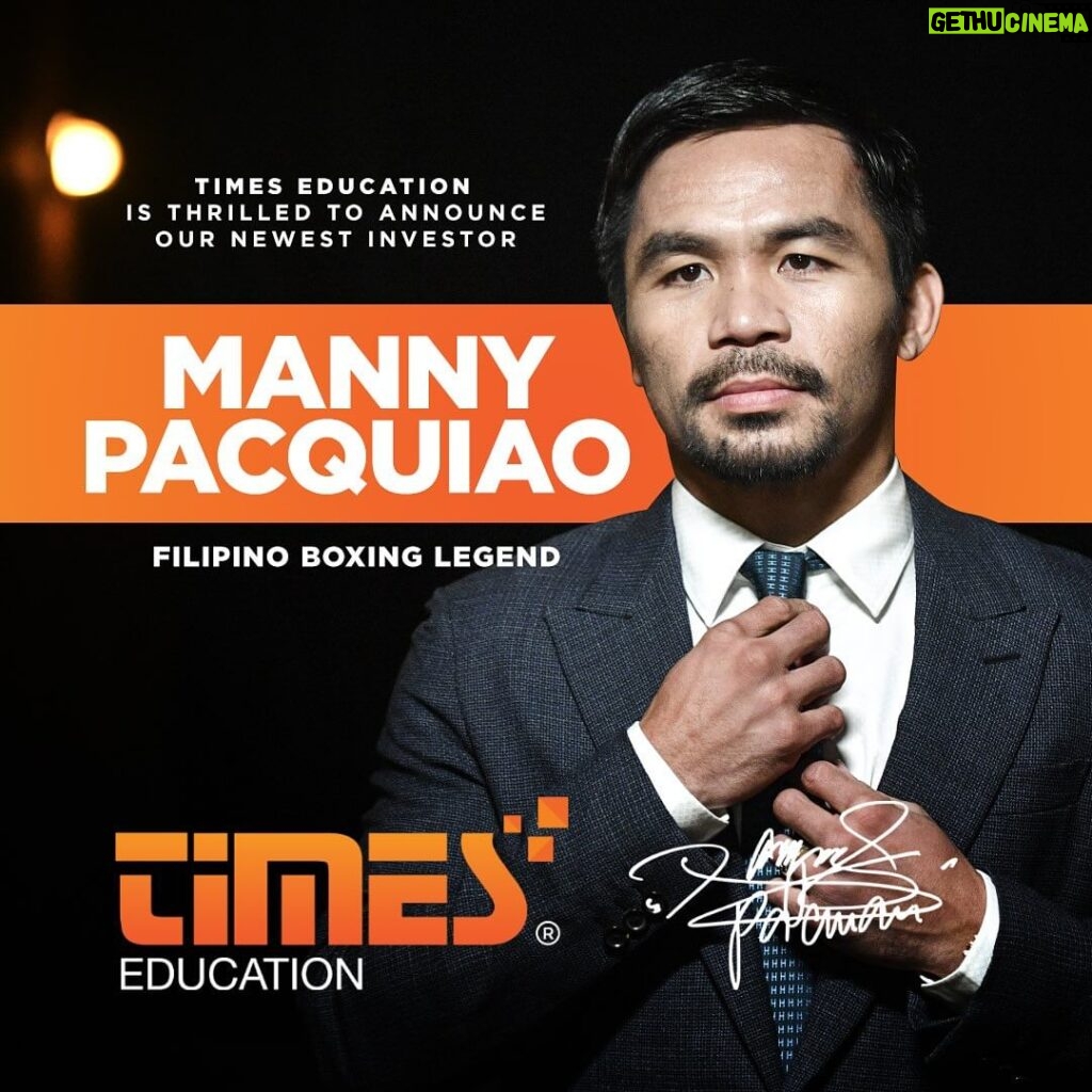 Manny Pacquiao Instagram - Thrilled to be part of something extraordinary! #TimesEducation