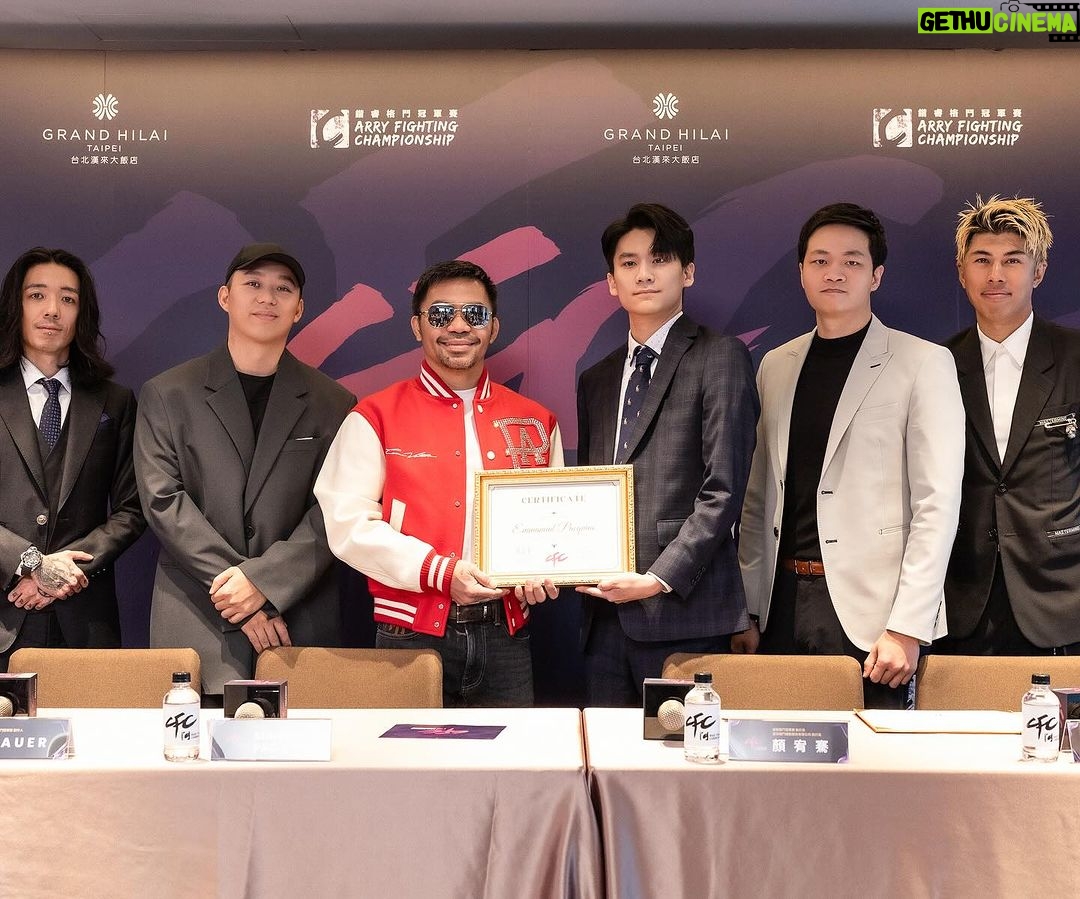 Manny Pacquiao Instagram - @carryfc.official @po11po11 I'd like to express gratitude to key figures: Jerry Yen CEO of Carry Live International Co. and Taiwan Fighting Sports Co., COO Billy Drummed, Show Producer Hauer. I encourage young athletes in Taiwan and APAC region to pursue their dreams and thanks fans worldwide for their unwavering support. Thank you, God bless. #CarryFightingChampionship #CFC
