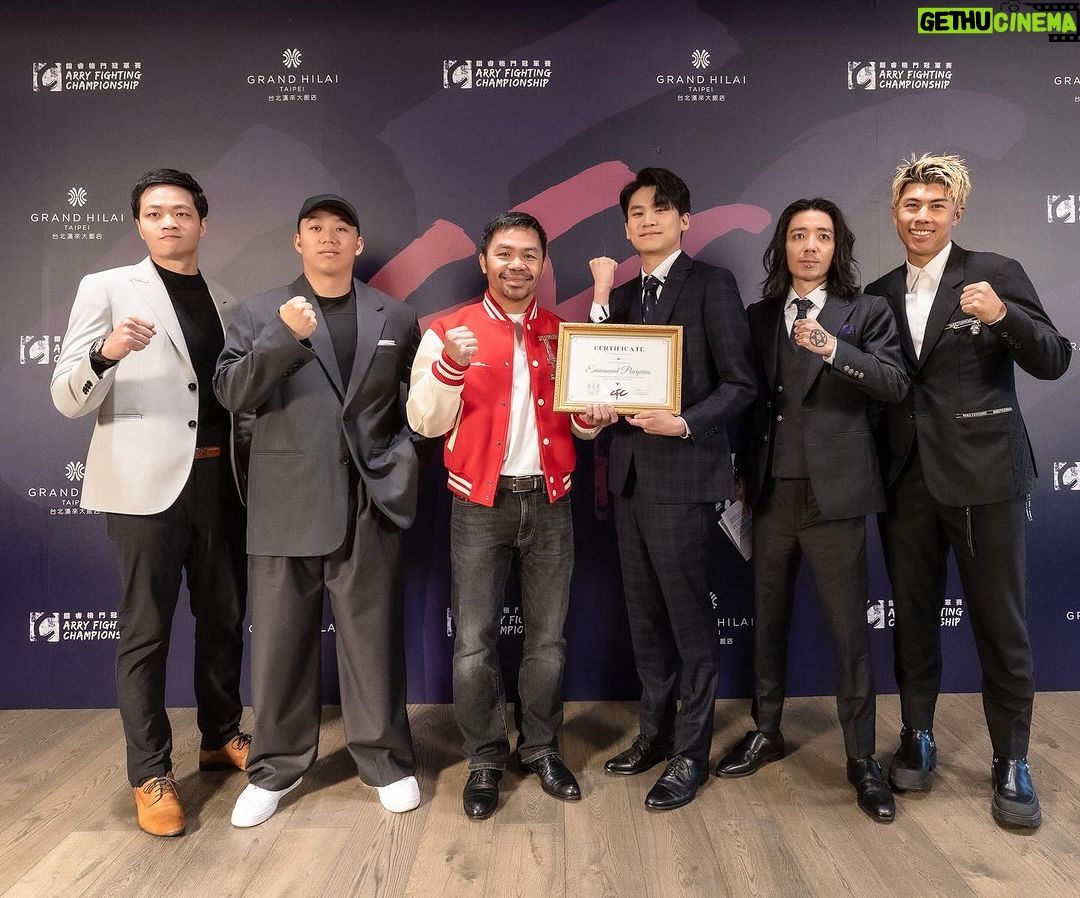 Manny Pacquiao Instagram - @carryfc.official @po11po11 I'd like to express gratitude to key figures: Jerry Yen CEO of Carry Live International Co. and Taiwan Fighting Sports Co., COO Billy Drummed, Show Producer Hauer. I encourage young athletes in Taiwan and APAC region to pursue their dreams and thanks fans worldwide for their unwavering support. Thank you, God bless. #CarryFightingChampionship #CFC