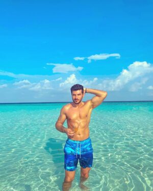 Manos Gavras Instagram - #maldives #maldivesislands #2021 
.........
Bathing suit by Marina Vernicos collection @marinavernicos