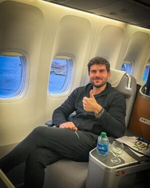 Manos Gavras Instagram - Finally after two months constantly on the road heading back home for Christmas. Traveling is a blessing but home is home ❤️.. 
#miami🛫🛬#athens #christmastime #december2022