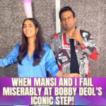 Mansi Taxak Instagram - (With Bobby Deol’s 3rd wife in Animal) !❤️ Turns out it's not that easy to recreate Bobby Deol's iconic dance step from Jamal Kudu 🥹😂 #MansiTaxak #SiddharthKannan #SidK #BobbyDeol #Animal