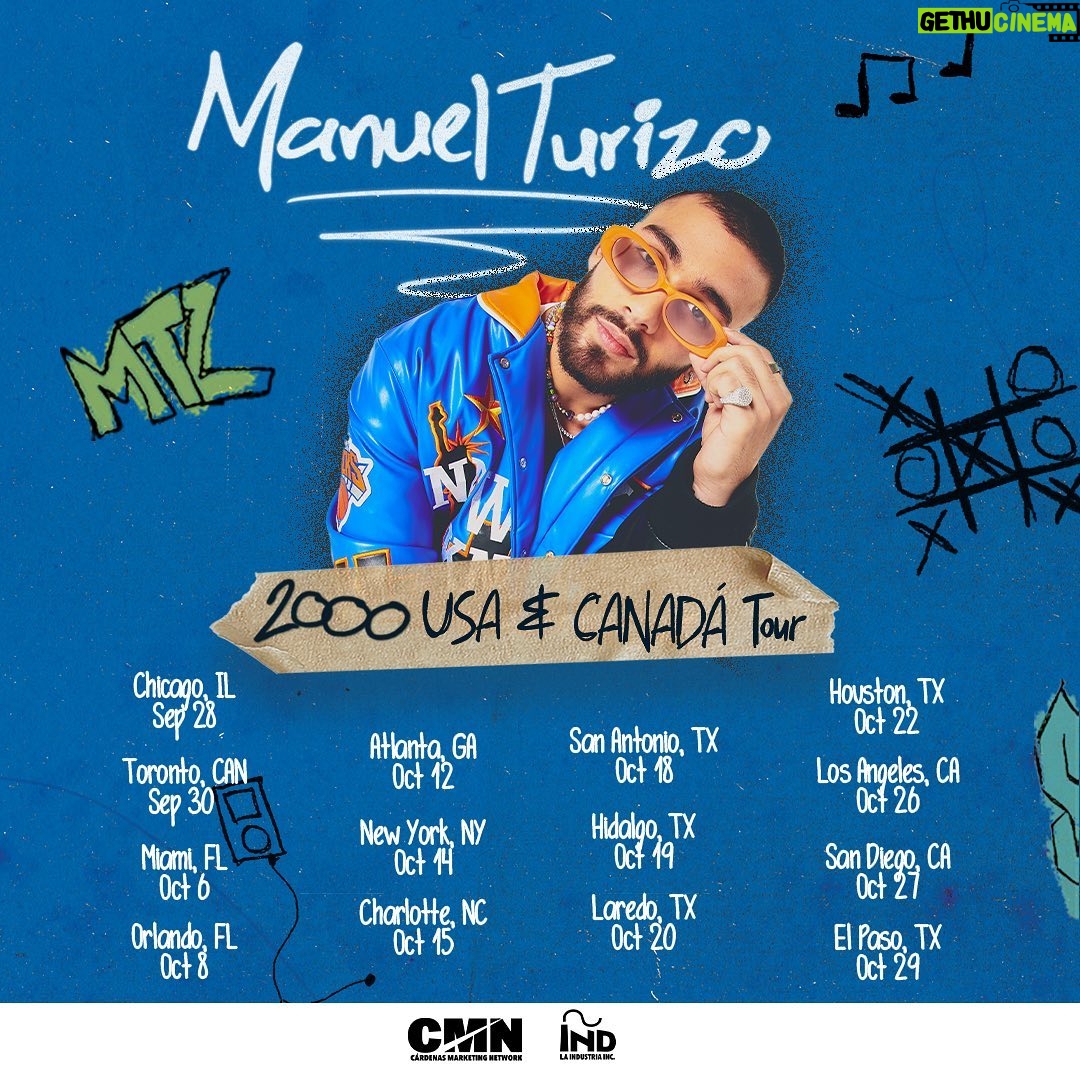 Manuel Turizo Instagram - C贸mprate la boleta tuya y la de tu mujer que en dos guevazos nos fuimos sold out con 2000 Tour. All谩 nos pillamoss 馃馃従馃憖