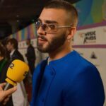 Manuel Turizo Instagram - Jamóncito de bellota en Madrid🍗🍗🍗 Gracias a mi gente de España por el cariño que me han dado este año 🫶🏽 estoy loco por que llegue el 2024 pa venir a romper de nuevo 🔥🔥 Anoche nos entregaron 3 premios que se van pa la casita conmigo.