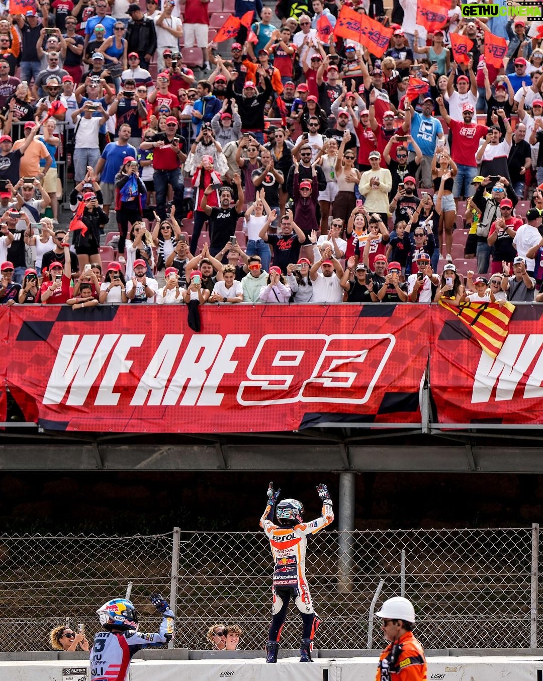 Marc Márquez Instagram - Carrera de más a menos como preveíamos. Trabajaremos para mejorar. Gracias por todo el cariño recibido. ❤️ Race from more to less as we expected. We will work to improve. Thank you for all the love. ❤️ #CatalanGP #MM93 #MotoGP Montmeló Circuit De Catalunya