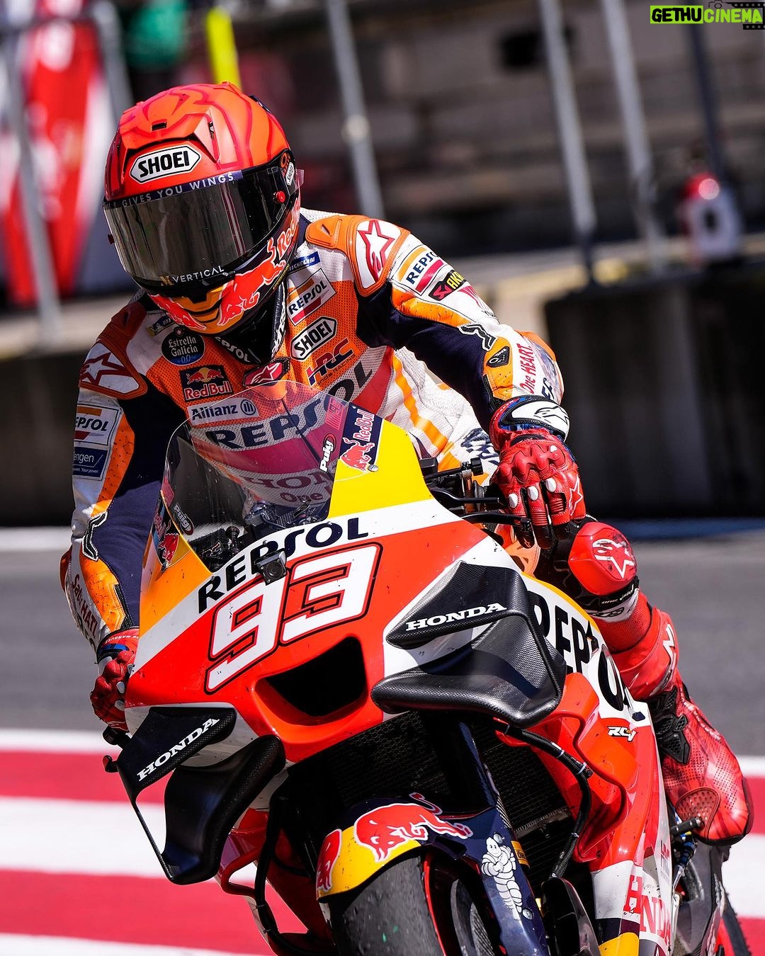 Marc Márquez Instagram - Primera carrera acabada 😬 Seguimos trabajando! P.12 Red Bull Ring