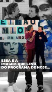 Marcos Mion Instagram - Essa é a imagem que levo do programa de hoje… Estúdios Globo