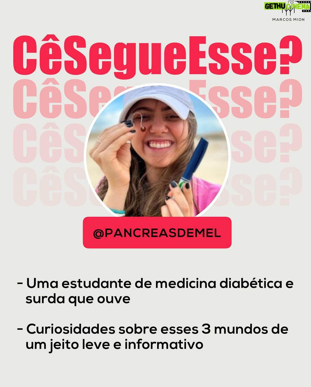 Marcos Mion Instagram - ESSES AQUI VOCÊ PRECISA CONHECER! 👇😉 São perfis criativos e informativos selecionados pelo #TimeMionzera e que vão diversificar o seu feed: 💥 Melissa Jones (@pancreasdemel): a Mel é uma estudante de medicina mineira que tem diabetes tipo 1 e é uma surda que ouve desde os 12 anos. Ela usa aparelho auditivo, mas não escuta alguns tipos de sons, principalmente os mais agudos. Ela mostra de um jeito leve e informativo como é conviver com essas condições, além da rotina como estudante. 💥 Ser Curioso (@sercurioso): a cada postagem, uma curiosidade de história, ciência e assuntos aleatórios. Você vai poder acompanhar fatos que aconteceram em determinadas datas e que mudaram o curso da humanidade para sempre! Em meio a esse conteúdo, também postam frases de pessoas famosas que vão te inspirar. 💥 Masuji Kayasima (@masujikayasima): se você não sabe mais o que fazer para não matar as suas orquídeas, esse é o perfil ideal! O Sr. Masuji é um premiado professor e pesquisador de plantas há mais de 65 anos. Ele faz um conteúdo informativo e muito único de como cuidar de orquídeas. São diversas dicas fáceis e simples que vão fazer toda a diferença! Agora marque nos comentários um perfil, com até 250K de seguidores, que merece aparecer aqui nas próximas semanas! ⬇️