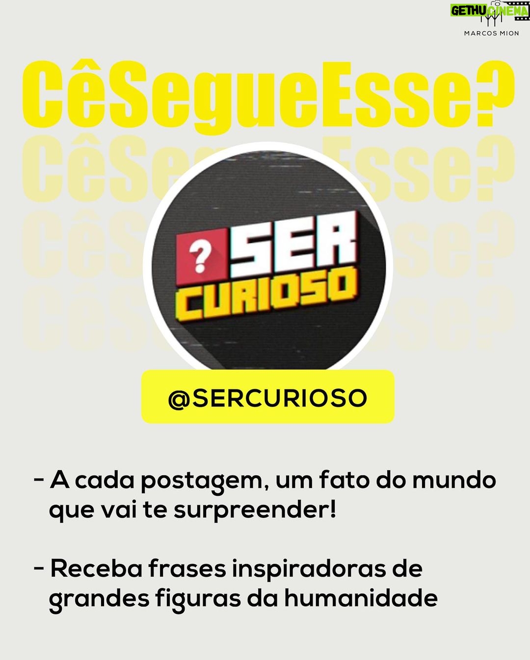 Marcos Mion Instagram - ESSES AQUI VOCÊ PRECISA CONHECER! 👇😉 São perfis criativos e informativos selecionados pelo #TimeMionzera e que vão diversificar o seu feed: 💥 Melissa Jones (@pancreasdemel): a Mel é uma estudante de medicina mineira que tem diabetes tipo 1 e é uma surda que ouve desde os 12 anos. Ela usa aparelho auditivo, mas não escuta alguns tipos de sons, principalmente os mais agudos. Ela mostra de um jeito leve e informativo como é conviver com essas condições, além da rotina como estudante. 💥 Ser Curioso (@sercurioso): a cada postagem, uma curiosidade de história, ciência e assuntos aleatórios. Você vai poder acompanhar fatos que aconteceram em determinadas datas e que mudaram o curso da humanidade para sempre! Em meio a esse conteúdo, também postam frases de pessoas famosas que vão te inspirar. 💥 Masuji Kayasima (@masujikayasima): se você não sabe mais o que fazer para não matar as suas orquídeas, esse é o perfil ideal! O Sr. Masuji é um premiado professor e pesquisador de plantas há mais de 65 anos. Ele faz um conteúdo informativo e muito único de como cuidar de orquídeas. São diversas dicas fáceis e simples que vão fazer toda a diferença! Agora marque nos comentários um perfil, com até 250K de seguidores, que merece aparecer aqui nas próximas semanas! ⬇️