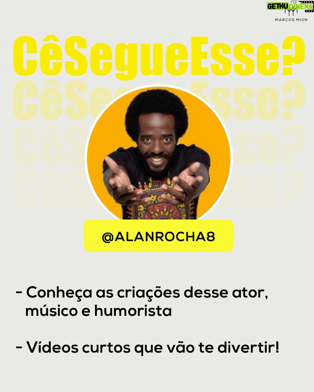 Marcos Mion Instagram - PERFIS INFORMATIVOS E CRIATIVOS PRA VOCÊ CONHECER! ⤵️😍 💥Mãe do Davi (@maedodaavi): perfil criado pela Ana, uma mãe atípica que mostra a sua rotina cuidando do seu filho autista, o pequeno Davi, sempre encorajando e empoderando outras mães e sendo uma fonte de apoio e compreensão para outras famílias. Cada post é um testemunho emocionante da força do amor incondicional e que vale acompanhar! 💥Alan Rocha (@alanrocha8): tá precisando de um momento de leveza e rir um pouco? O Alan é o cara pra trazer isso pro seu feed. Ele é ator, músico e humorista, já esteve em novelas e filmes, e cria vídeos curtos divertidos que brincam com situações do cotidiano. 💥Rê Telles (@elaqueamaviajar): ela é jornalista, colunista da revista Glamour e viajante. Já conheceu 37 países e atualmente mora em Lisboa, Portugal. Em seu perfil, mostra cada um dos destinos que conhece, pontos turísticos, lugares imperdíveis pra comer e também dá dicas que vão te ajudar na sua próxima viagem. Viu algum perfil com até 250K de inscritos e que merece aparecer aqui no #CeSegueEsse? COMENTE! 👇
