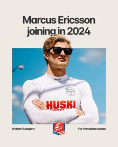 Marcus Ericsson Instagram - We are excited to announce that Marcus Ericsson will join the team’s @indycar driver lineup in 2024. Welcome to Andretti, Marcus 🙌