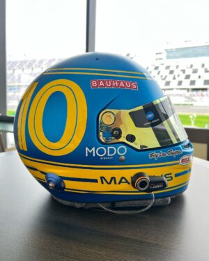 Marcus Ericsson Instagram - New helmet alert 🚨🔥 my Daytona 24 special by @troyleedesigns . Love the strong Ronnie P influences 🇸🇪 What do you think? 🤩 

@wtrandretti 
@acura 
@hondaracing_us 
@bauhaussportklubb 
@modoeyewear 
@bellracinghq