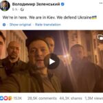 Marcus Oscarsson Instagram - 💙💛 MEDDELANDE I KVÄLL FRÅN UKRAINAS TAPPRA PRESIDENT VOLODYMYR ZELENSKYY Володимир Олександрович Зеленський – Godkväll allesammans! Vi är här allihop. Gruppledaren i regeringspartiet (Davyd Arakhamia) är här. Regeringskansliets chef (Andrei Yerman) är här. Premiärminister (Denys) Shmygal är här. (Mykhaylo) Podolyak (Presidentrådgivaren) är här. Presidenten är här. Vi är alla här. Våra soldater är här. Folket är här. Och vi är här. Vi försvarar vår självständighet. Vårt land. Det är så det kommer bli. Leve våra försvarare. Leve kvinnor och män. Leve Ukraina. Leve våra hjältar!