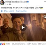 Marcus Oscarsson Instagram – 💙💛 MEDDELANDE I KVÄLL FRÅN UKRAINAS TAPPRA PRESIDENT VOLODYMYR ZELENSKYY Володимир Олександрович Зеленський

– Godkväll allesammans! Vi är här allihop. Gruppledaren i regeringspartiet (Davyd Arakhamia) är här. Regeringskansliets chef (Andrei Yerman) är här. Premiärminister (Denys) Shmygal är här. (Mykhaylo) Podolyak (Presidentrådgivaren) är här. Presidenten är här. Vi är alla här. Våra soldater är här. Folket är här. Och vi är här. Vi försvarar vår självständighet. Vårt land. Det är så det kommer bli. Leve våra försvarare. Leve kvinnor och män. Leve Ukraina. Leve våra hjältar!