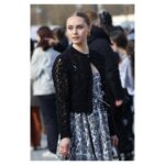 Margo Hayes Instagram - J’ADIOR 🖤 I’m honored to have attended the #DiorAW23 show by @mariagraziachiuri . The atmosphere was surreal and the designs were impeccable. I loved this look, as the dress’ fabric was a map of Paris, the most beautiful city in the world. 🌹 Merci à l'équipe glam @simon_chossier @makeuptania . Photo 1: @dior 2,5: @marilyne.dds 3,4: unknown