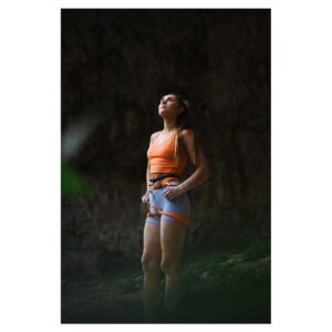 Margo Hayes Instagram - bby girl is tired but she’s fired up ♡︎ thank u @tarakerzhner for capturing these quiet moments. I luv u. @thenorthface @thenorthface_climb @petzl_official @lasportivana @frictionlabs