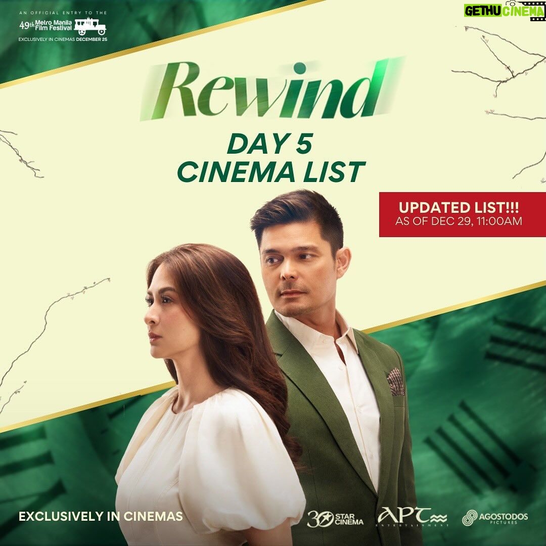 Marian Rivera Instagram - THANK LODS ITβS FRIDAY & MORE CINEMAS PA TODAY! ππΌπ Dininig ni Lods ang wish natin! Mag-REWIND na ulit this weekend bago matapos ang taon! βοΈβͺ #RewindNowShowing in MORE CINEMAS NATIONWIDE! #RewindMMFF #MMFF2023