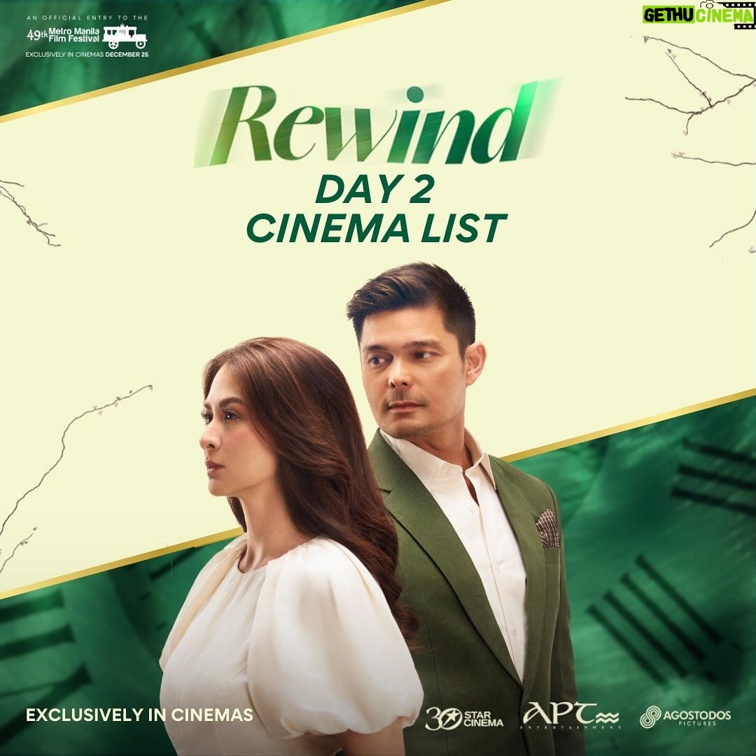 Marian Rivera Instagram - #TheRewindEffect is all over the Philippines! MORE CINEMAS TODAY dahil ginusto niyo ‘to! 🥹💚 Nakapag-Rewind ka na ba? This holiday season, mag-REWIND na with your greatest love! ⏪ 📣 Caution: Expect long lines; you can book your tickets online! Also, ihanda ang puso, maghanap ng karamay, at magbaon ng maraming pamunas ng luha. 🤧 #RewindMMFF NOW SHOWING in cinemas NATIONWIDE! #MMFF2023 #RewindNowShowing