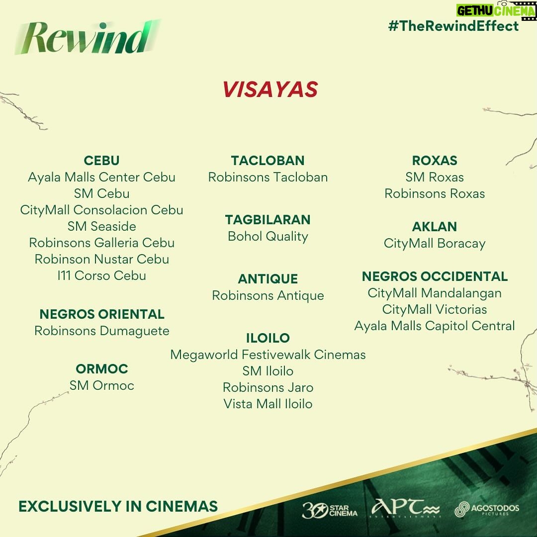 Marian Rivera Instagram - #TheRewindEffect is all over the Philippines! MORE CINEMAS TODAY dahil ginusto niyo ‘to! 🥹💚 Nakapag-Rewind ka na ba? This holiday season, mag-REWIND na with your greatest love! ⏪ 📣 Caution: Expect long lines; you can book your tickets online! Also, ihanda ang puso, maghanap ng karamay, at magbaon ng maraming pamunas ng luha. 🤧 #RewindMMFF NOW SHOWING in cinemas NATIONWIDE! #MMFF2023 #RewindNowShowing