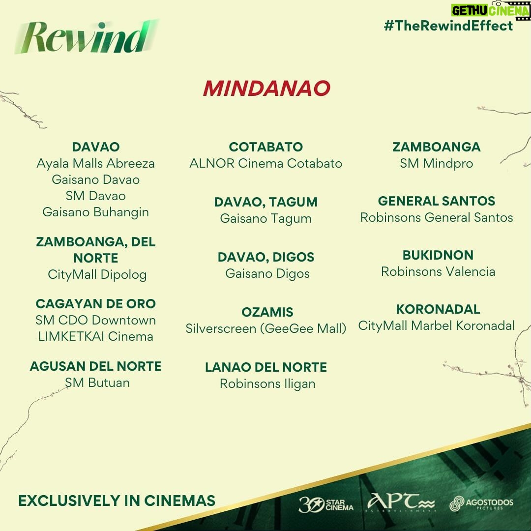 Marian Rivera Instagram - #TheRewindEffect is all over the Philippines! MORE CINEMAS TODAY dahil ginusto niyo ‘to! 🥹💚 Nakapag-Rewind ka na ba? This holiday season, mag-REWIND na with your greatest love! ⏪ 📣 Caution: Expect long lines; you can book your tickets online! Also, ihanda ang puso, maghanap ng karamay, at magbaon ng maraming pamunas ng luha. 🤧 #RewindMMFF NOW SHOWING in cinemas NATIONWIDE! #MMFF2023 #RewindNowShowing