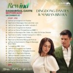 Marian Rivera Instagram - DONGYAN IN ETIVAC MAMAYA! ⏪💚 Madadama na ang greatest love kasama sina Dingdong Dantes at Marian Rivera sa #RewindInDasmariñas Motorcade MAMAYANG 3PM! 📍Kitakits sa mga lugar na daraanan ng motorcade! Huwag palampasin ang pinaka-inaabangang comeback movie ng taon—#RewindMMFF ngayong Pasko na sa #MMFF2023!