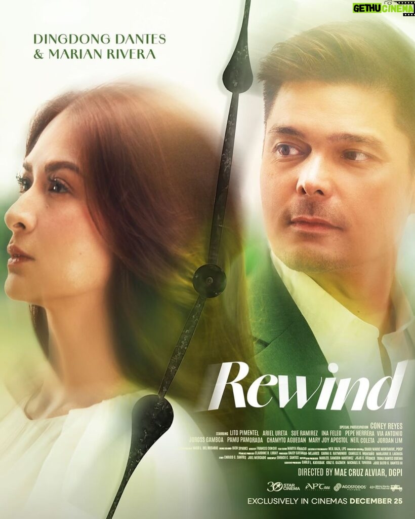 Marian Rivera Instagram - Hindi titigil ang oras para sa’yo. Anong gagawin mo? ⌛️ Spend time with your greatest love this Christmas and don’t miss the most anticipated comeback movie and collaboration of the year. Dingdong Dantes and Marian Rivera in ‘Rewind’—a Mae Cruz-Alviar film and an official entry to the #MMFF2023 #RewindMMFF