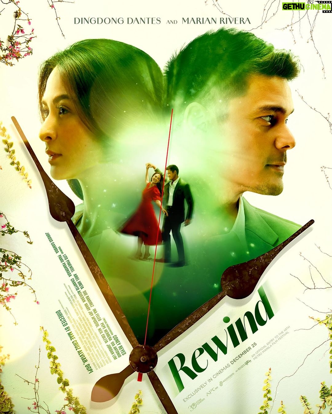 Marian Rivera Instagram - LIFE IS SHORTER THAN YOU THINK. ⌛️ Experience greatest love with the ones who matter in ‘Rewind’ with Dingdong Dantes and Marian Rivera, directed by Mae Cruz Alviar 💚 Exclusively showing in cinemas December 25 ⏪ #RewindMMFF #MMFF2023
