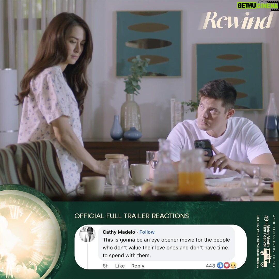 Marian Rivera Instagram - MAY GUSTO KA BANG BALIKAN FROM THE PAST? βοΈβͺ Itβs the season para ibalik ang oras at pagmamahal with the ones you love! Mag-Rewind ngayong Pasko sa #MMFF2023! ππ REWIND FULL TRAILER: π https://youtu.be/_31Tod1VvLM?feature=shared #RewindMMFF #RewindOfficialTrailer