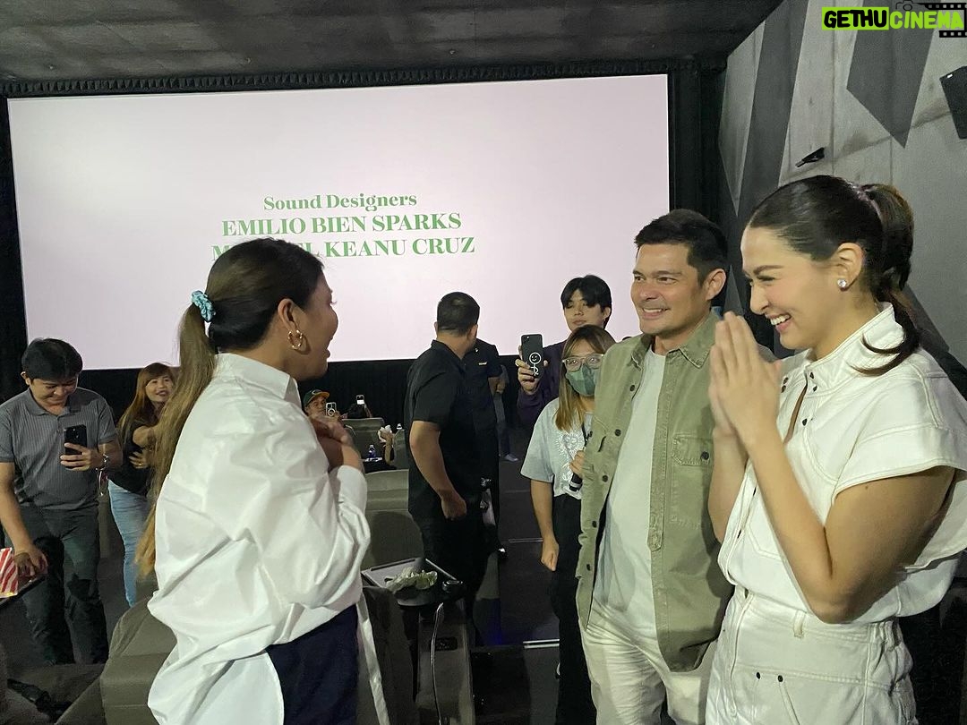 Marian Rivera Instagram - Marian Rivera and Dingdong Dantes at the #RewindMMFF Block Screening of Luxe Skin 🍿 📍 SM Megamall Director’s Club Thank you for taking your greatest loves to watch REWIND today! 💚⏪ #RewindNowShowing in MORE CINEMAS NATIONWIDE! #SalamatLods #MMFF2023