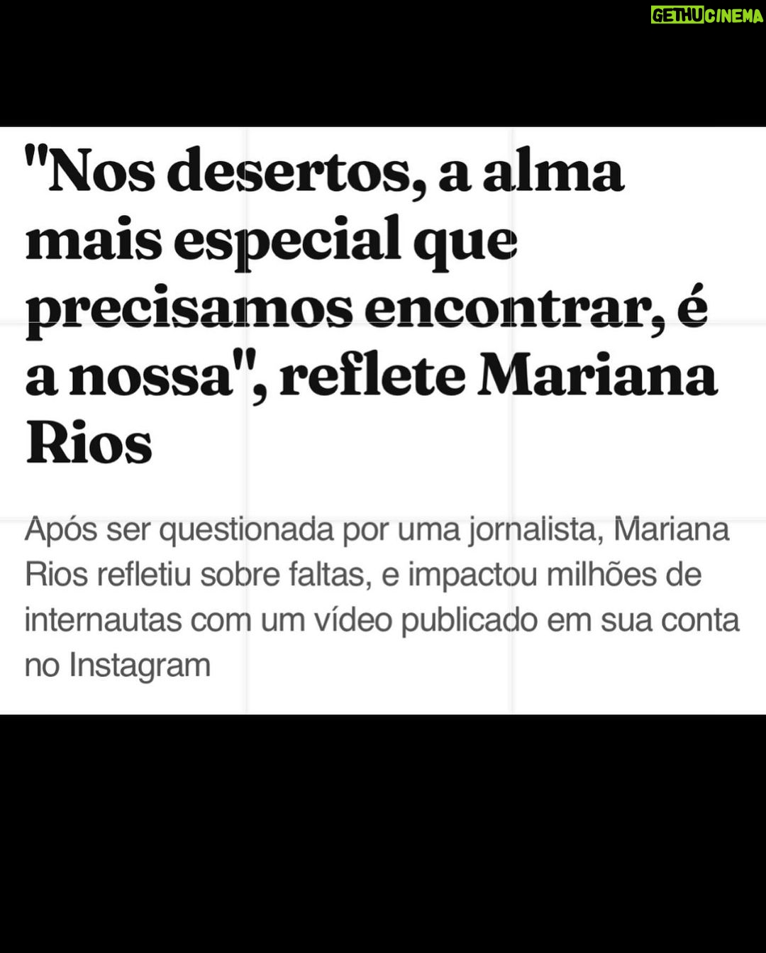 Mariana Rios Instagram - Para @glamourbrasil 🖤