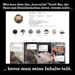 Marie-Agnes Strack-Zimmermann Instagram – Teilt bitte diese lieben Grüße an Tarek Bae 😉

[Er hat mittlerweile auf seiner Instagram Seite auf unsere Recherche reagiert und er ist köstlich peinlich am rumopfern 🥹 

Wir nehmen seinen jämerlichen Verteidigungsversuch noch auseinander, danke schonmal dass du noch mehr Menschen auf unsere Recherche aufmerksam gemacht hast 😇]

Die Glaubwürdigkeit dieser Recherche wird unter anderem garantiert von:

@strackzimmermann
@jamila_anna
@hauptstadtwolf
@ronyaothmann
@ahmad.omeirate

Die hier enthaltenen Informationen und Hinweise dürfen von Journalist:innen, Influencer:innen und auch allen anderen Personen frei benutzt werden.

Alle Slides herunterladbar unter:
https://we.tl/t-jthqpGEaaQ

In der gesamten Recherche geht es um den Verantwortungsvollen Umgang mit Reichweite auf Instagram, sowie dem Kampf gegen Social Media Fake News Propaganda. Es geht explizit NICHT darum, die schlimmen Leiden der Palästinensischen Bevölkerung zu schmälern oder zu verharmlosen.

Auch ist das hier kein Angriff auf Tarek Bae. Im Gegenteil. Wir hoffen, er wird sich bessern. Kritik an der israelischen Regierung ist immer erlaubt. Vorsätzliches Täuschen von Tausenden Follower:innen und das Säen von Hass ist in diesen Zeiten höchst problematisch. 

Danke für Eure Aufmerksamkeit und fürs Teilen der Recherche! ❤️

Die Autor:innen der Recherche wollen anonym bleiben: Danke an “Andreas Holmes” und “Anna Watson” für die Recherche ✌️

#FreePalästinFromHAMAS
#NieWiederIstJETZT

P.S.: Journalist:innen und Influencer:innen die in Zukunft gerne an solchen Recherchen mitwirken oder ihre Reichweite stiften möchten können sich gerne bei diesem Account hier melden 🤝