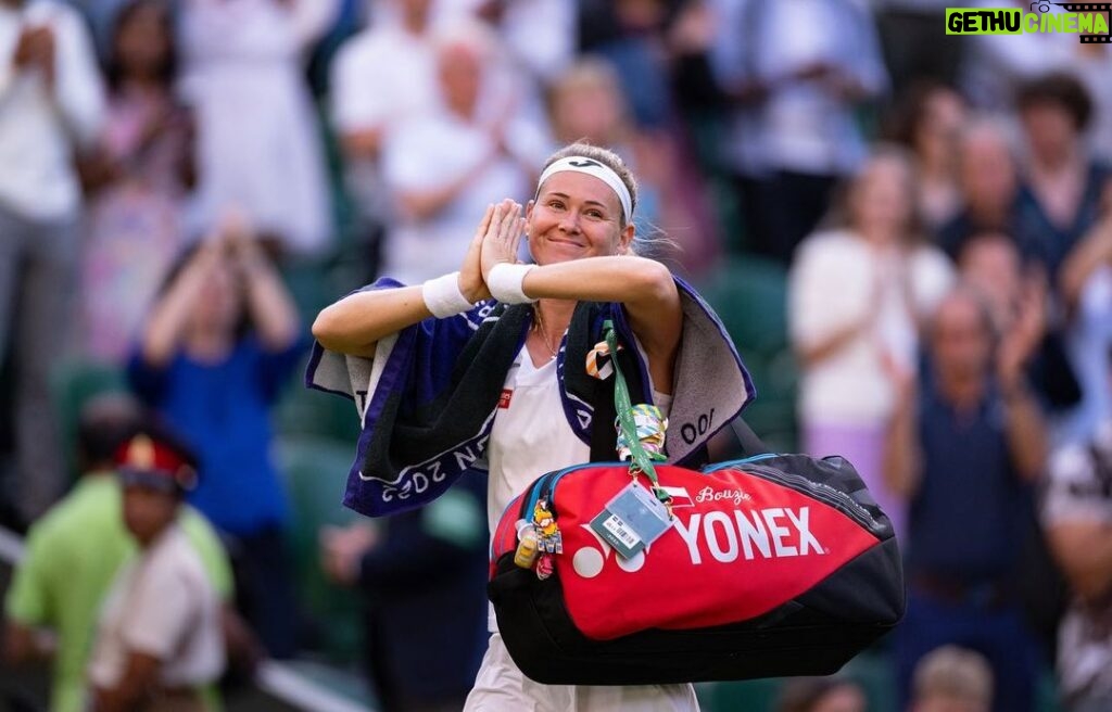 Marie Bouzková Instagram - Pictures can’t explain all the joy and emotions I felt this @wimbledon . I will never forget a second of it and will work hard to keep moving forward💪🏼 Thank you for your nice messages all this time🤗🙏🏼 Time to rest a bit and then we continue on hard courts!🐬 All England Lawn Tennis and Croquet Club