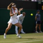 Marie Bouzková Instagram - Into the quarterfinals @wimbledon 🥺🍀 It means the world to me❤️ I appreciate your support, see you in the next round🙏🏼🐬 All England Lawn Tennis and Croquet Club