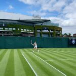 Marie Bouzková Instagram - Barefoot warm ups @wimbledon 😁✌🏼 Getting ready for Monday🎾🌱 All England Lawn Tennis and Croquet Club