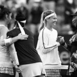 Marie Bouzková Instagram - Feeling lucky to experience these moments✨ side by side with the best @sarasorribes 😍 It’s always a privilege to share the court with you @serenawilliams and @onsjabeur 🤗 Eastbourne, East Sussex