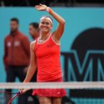 Marie Bouzková Instagram - Grateful for these moments🥰🐬 First top 10 win on clay🫣 @mutuamadridopen 📸 @angelmartinezphoto