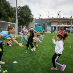 Marie Bouzková Instagram - Some fun activites at today’s kids day in Abu Dhabi!🎾🙏🏼🏃🏼‍♀️🎾🏃🏼 Who is coming to watch more tennis tomorrow and taking the racket with you to @mubadalaabudhabiopen ?!🤩 @wta Zayed Sports City