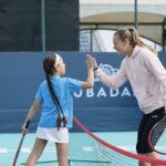 Marie Bouzková Instagram - Some fun activites at today’s kids day in Abu Dhabi!🎾🙏🏼🏃🏼‍♀️🎾🏃🏼 Who is coming to watch more tennis tomorrow and taking the racket with you to @mubadalaabudhabiopen ?!🤩 @wta Zayed Sports City