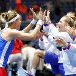 Marie Bouzková Instagram - Debut and 3-0 win for us🥰💪🏼🤩 We go again Friday!!🇨🇿🙏🏼 @billiejeankingcup @jsmeceskytenis photo by #pavellebeda @sportpics.cz Estadio Olímpico de La Cartuja