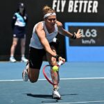 Marie Bouzková Instagram - Tough one today, but we keep on going🙏🏼🎾🐬 Always a Happy Slam @australianopen ☺️🐧 Photo credits: Lillian Suwanrumpha Melbourne, Victoria, Australia
