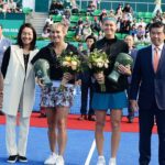 Marie Bouzková Instagram - First time in Seoul and definitely coming back!😍👌🏼 Thank you @koreaopentennis for your hospitality and Korean fans🇰🇷🫶🏼🐬 also a big thank you to @matteksands for playing with me and congratulations for title #30🔥💪🏼 Olympic Park, Seoul