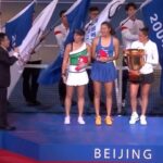 Marie Bouzková Instagram - Not every week you get to win a trophy and sing happy birthday in chinese. Thank you Beijing for the nicest experience🥰🙌🏼 @chinaopen 祝你生日快樂, zhù nî shēngri kuàilè, @sarasorribes ❤️🎂