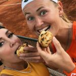 Marie Bouzková Instagram – Fun days in Rome🥰 Thank you partner @matteksands for not only sweet things on the court but also off!😂💪🏼 Can’t wait to play infront of Italian fans next year already @internazionalibnlditalia 🤗 Soon @rolandgarros !🤜🏼🤛🏼🐬 Foro Italico