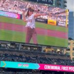 Mariel Molino Instagram - threw out the first pitch at @petcopark ⚾️ thank you @padres for this incredible honor i was terrrribly nervous but I am proud to represent the finest city in the world san diego baybeeeee