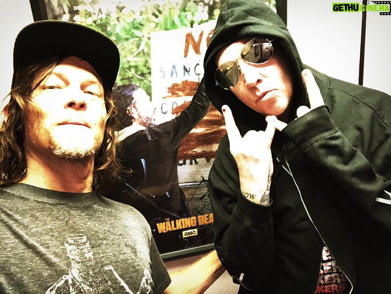 Marilyn Manson Instagram - Day walkers. Me and my boy Norman.#normanreedus #marilynmanson #gregnicotero #dumdums