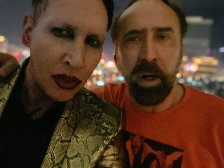 Marilyn Manson Instagram - Nic Cage and I, reunited in Las Vegas. @palms